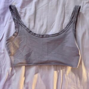 grey micro SHEIN crop top